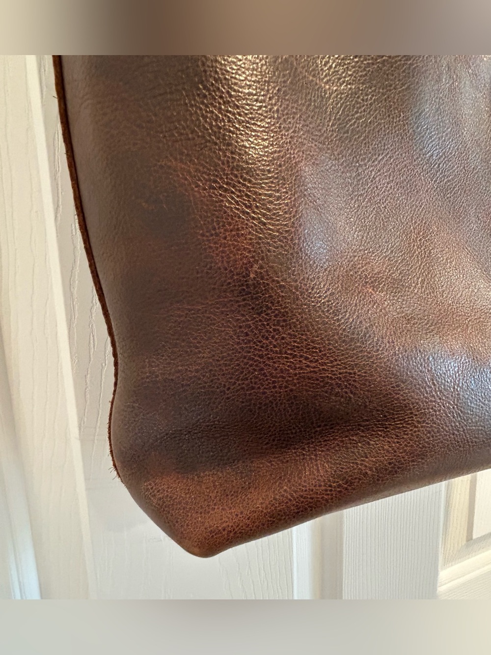 Portland Leather Goods Crossbody Tote in Cold Brew pebbled leather - Picture 6 of 16